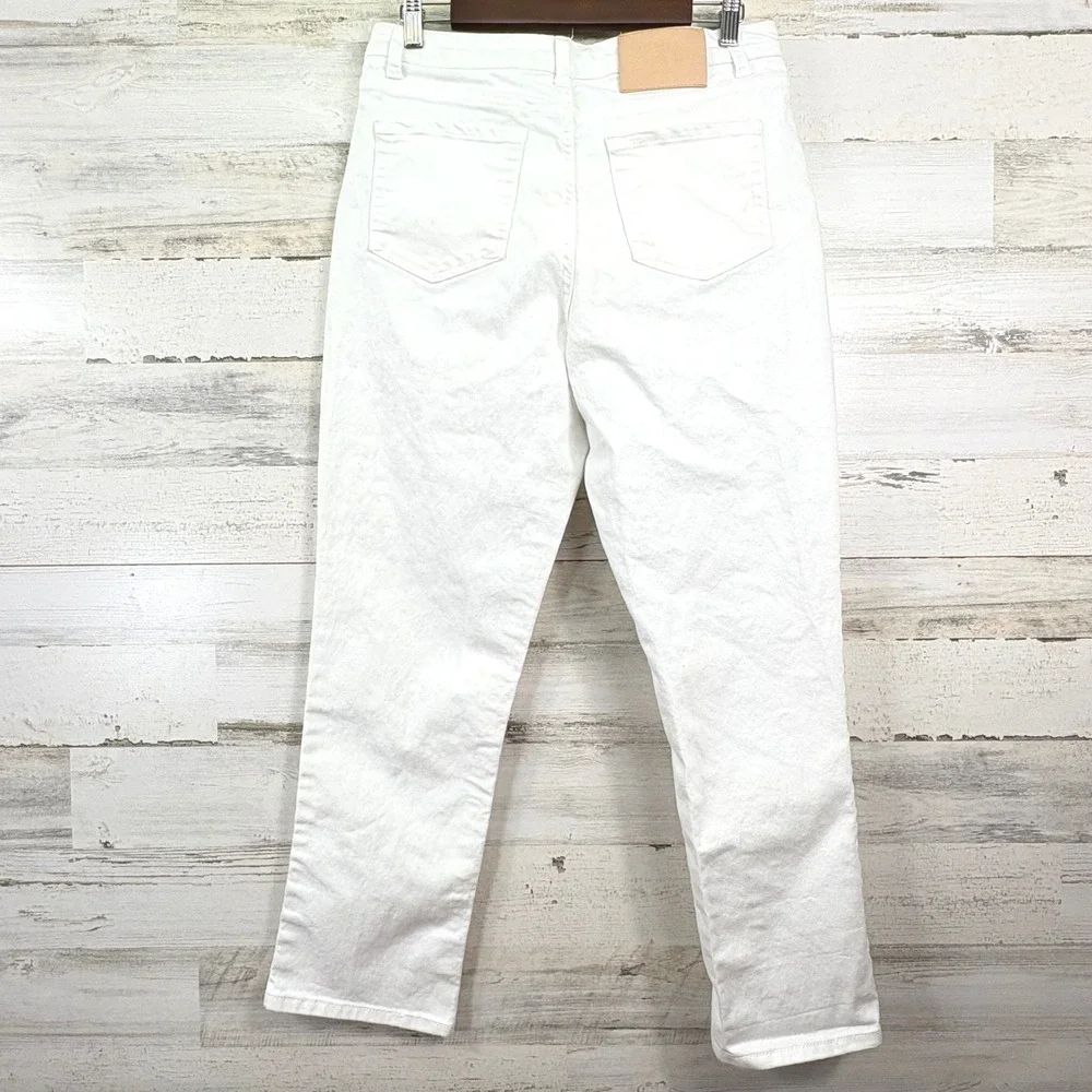 Frye Straight Leg‎ Jeans Women 8/29 White High Rise Denim Chic Modern Uniform